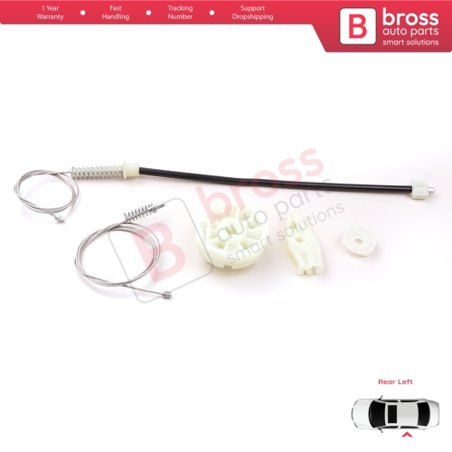 Window Regulator Repair Kit Rear Left for Peugeot 206 CC 2D T16 2000-2008 2-Door Coupe Cabrio 922357