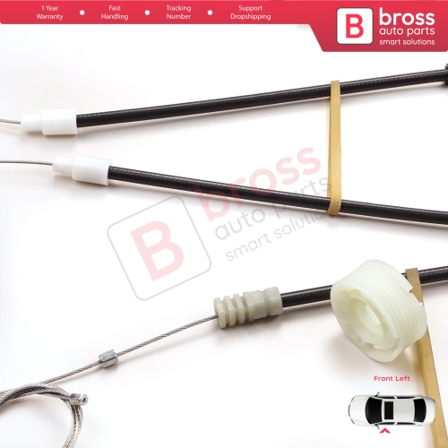 Window Regulator Repair Kit Left for VW Golf MK3 MK4 A3 1E7 1V7 1994-2002 2-Door Cabrio Convertible 1E0837401