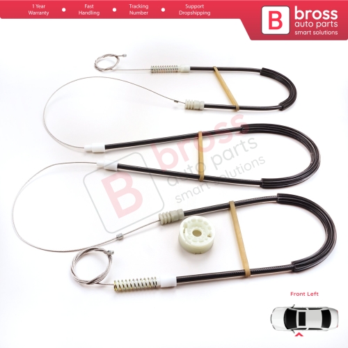 Window Regulator Repair Kit Left for VW Golf MK3 MK4 A3 1E7 1V7 1994-2002 2-Door Cabrio Convertible 1E0837401