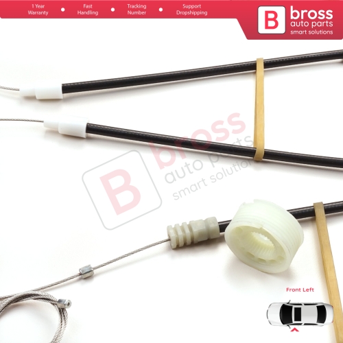 Window Regulator Repair Kit Left for VW Golf MK3 MK4 A3 1E7 1V7 1994-2002 2-Door Cabrio Convertible 1E0837401