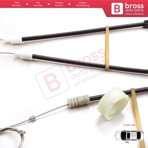 Window Regulator Repair Kit Left for VW Golf MK3 MK4 A3 1E7 1V7 1994-2002 2-Door Cabrio Convertible 1E0837401