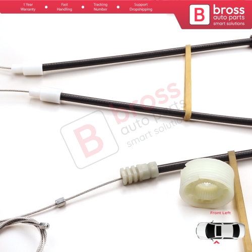 Window Regulator Repair Kit Left for VW Golf MK3 MK4 A3 1E7 1V7 1994-2002 2-Door Cabrio Convertible 1E0837401