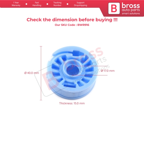 Window Regulator Wheel Front Right Or Left Door for Ibiza 2003-On for Peugeot 307 CC 2003-2008