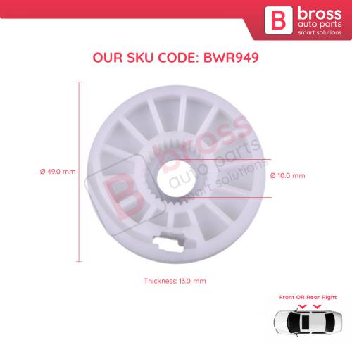 Window Regulator Wheel Rear or Front Right for Audi A6 Q7 Mercedes Axor VW Sharan Alhambra Ford Transit Connect Rear Left for BMW X5