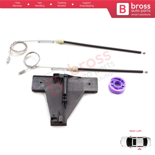 Window Regulator Repair Kit Rear Left for Audi A3 MK2 8P 8PA 8P1 2003-2013 4/5 Door 8P4839461