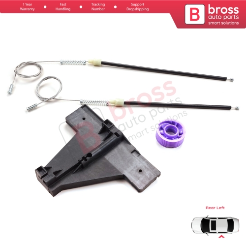 Window Regulator Repair Kit Rear Left for Audi A3 MK2 8P 8PA 8P1 2003-2013 4/5 Door 8P4839461