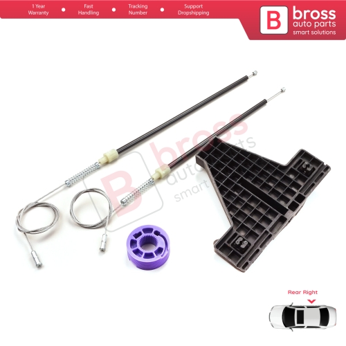 Window Regulator Repair Kit Rear Right for Audi A3 MK2 8P 8PA 8P1 2003-2013 4/5 Door 8P4839462