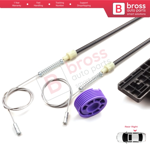 Window Regulator Repair Kit Rear Right for Audi A3 MK2 8P 8PA 8P1 2003-2013 4/5 Door 8P4839462