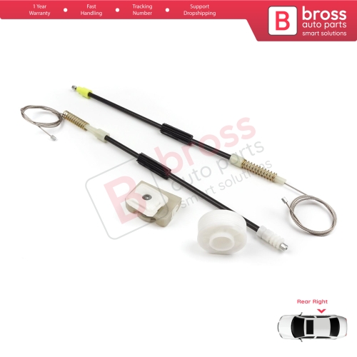 Window Regulator Repair Kit Rear Right for Mercedes S Class W140 1992-1999 4-Door Sedan 1407301246