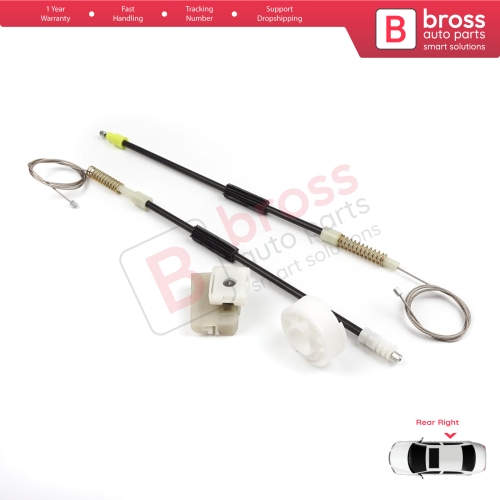 Window Regulator Repair Kit Rear Right for Mercedes S Class W140 1992-1999 4-Door Sedan 1407301246