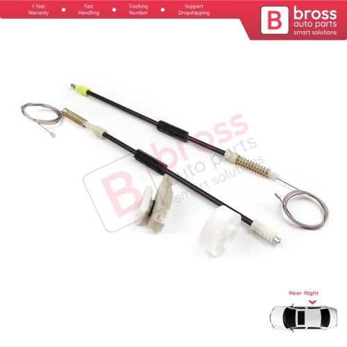 Window Regulator Repair Kit Rear Right for Mercedes S Class W140 1992-1999 4-Door Sedan 1407301246