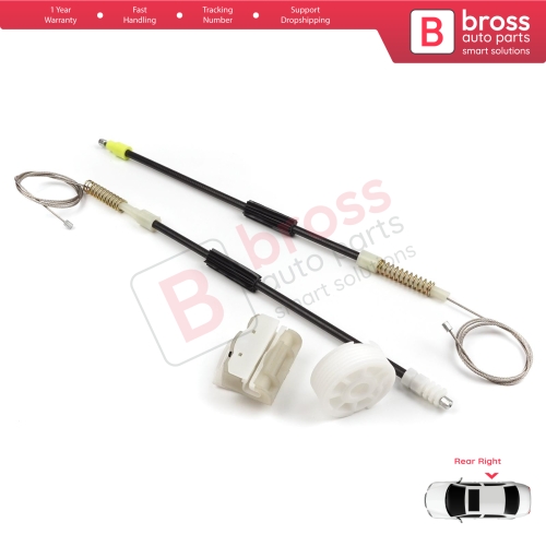 Window Regulator Repair Kit Rear Right for Mercedes S Class W140 1992-1999 4-Door Sedan 1407301246