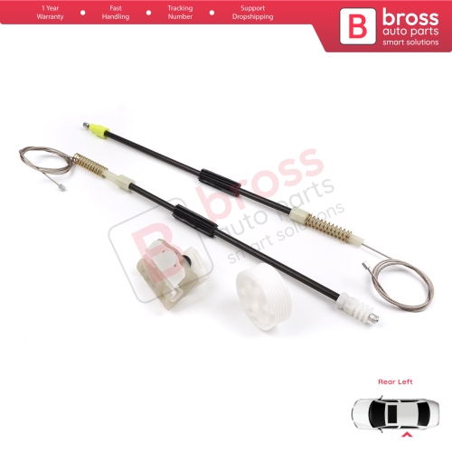Window Regulator Repair Kit Rear Left for Mercedes S Class W140 1992-1999 4-Door Sedan 1407301146