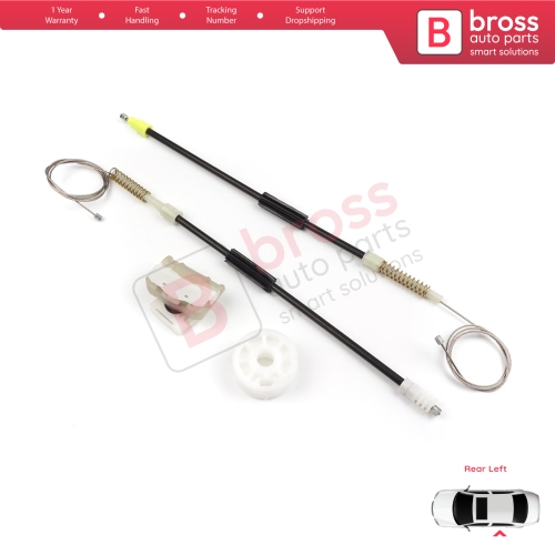Window Regulator Repair Kit Rear Left for Mercedes S Class W140 1992-1999 4-Door Sedan 1407301146