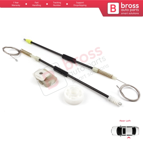Window Regulator Repair Kit Rear Left for Mercedes S Class W140 1992-1999 4-Door Sedan 1407301146