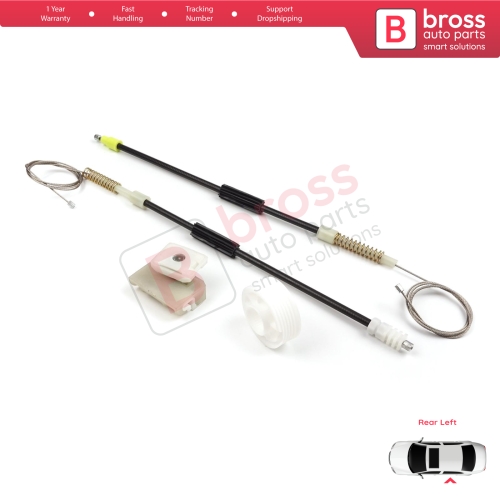 Window Regulator Repair Kit Rear Left for Mercedes S Class W140 1992-1999 4-Door Sedan 1407301146