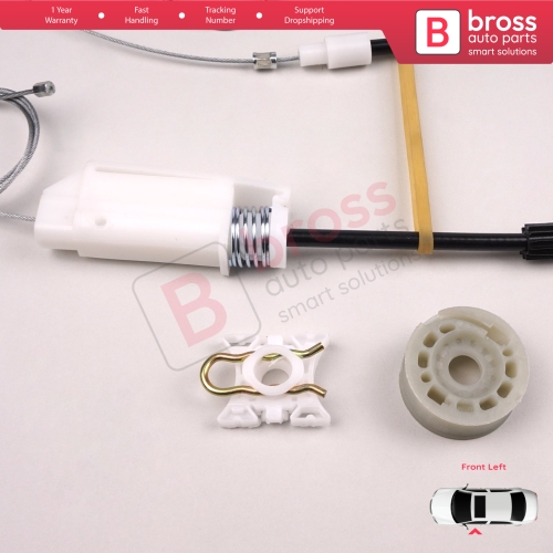 Window Regulator Repair Kit Left for BMW Z4 E85/E86 2002-2008 2-Door Roadster Coupe Convertible 51337198909