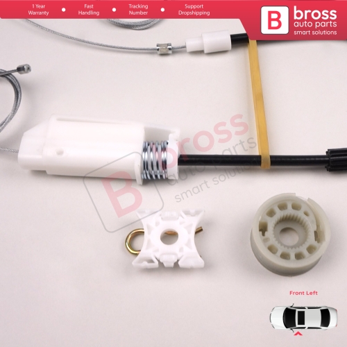 Window Regulator Repair Kit Left for BMW Z4 E85/E86 2002-2008 2-Door Roadster Coupe Convertible 51337198909