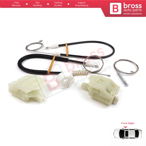 Window Regulator Repair Kit Front Right for BMW 1 E87 2003-2012 5-Door Hatchback 51337138466