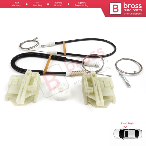 Window Regulator Repair Kit Front Right for BMW 1 E87 2003-2012 5-Door Hatchback 51337138466