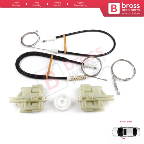 Window Regulator Repair Kit Front Left for BMW 1 E87 2003-2012 5-Door Hatchback 51337138465