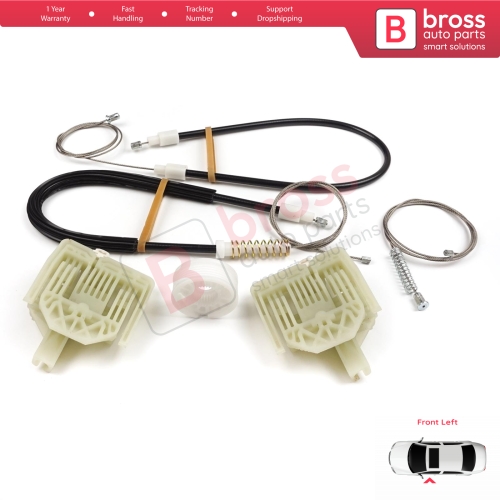 Window Regulator Repair Kit Front Left for BMW 1 E87 2003-2012 5-Door Hatchback 51337138465