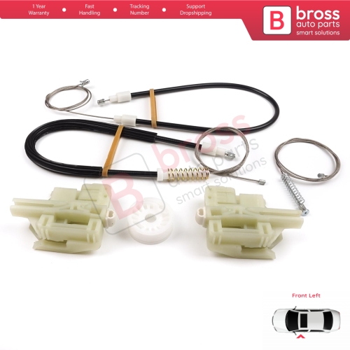 Window Regulator Repair Kit Front Left for BMW 1 E87 2003-2012 5-Door Hatchback 51337138465
