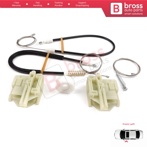 Window Regulator Repair Kit Front Left for BMW 1 E87 2003-2012 5-Door Hatchback 51337138465