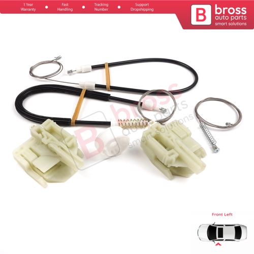 Window Regulator Repair Kit Front Left for BMW 1 E87 2003-2012 5-Door Hatchback 51337138465