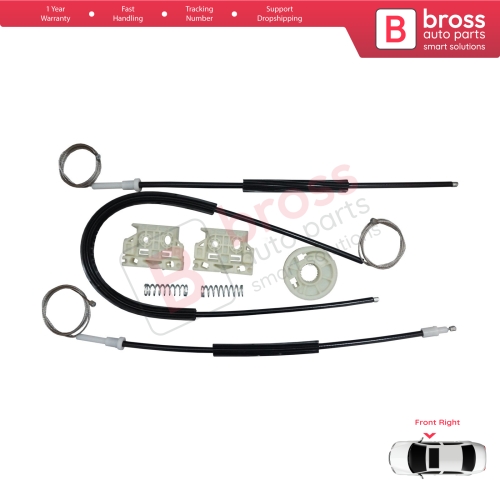 Power Window Regulator Repair Set Front Right for Citroen C4 Picasso MK1 UD Grand UA 2006-2013 MPV 9222CT