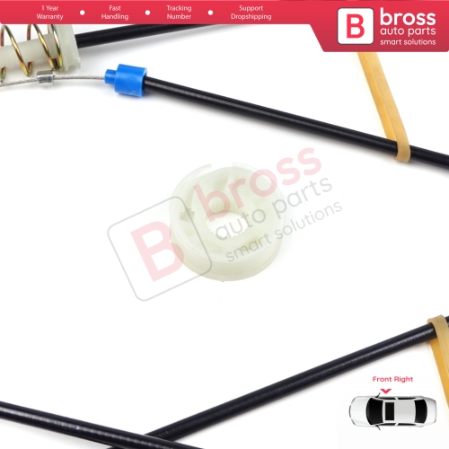 Window Regulator Repair Kit Right for Mini Cooper MK1 R50 R52 R53 2001-2008 2/3 Door HB Convertible 51337039452