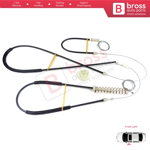 Window Regulator Repair Kit Left for Mini Cooper MK1 R50 R52 R53 2001-2008 2/3 Door HB Convertible 51337039451
