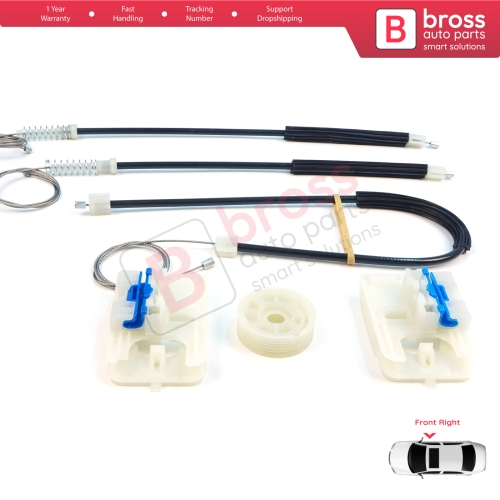  Window Regulator Repair Kit Front Right for Vauxhall Opel Astra J P10 MK6 2009-2016 4/5 Door 13350759