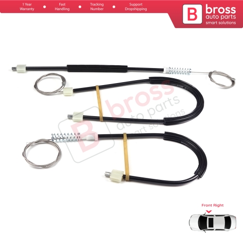  Window Regulator Repair Kit Front Right for Vauxhall Opel Astra J P10 MK6 2009-2016 4/5 Door 13350759