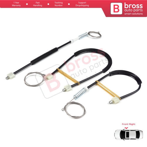  Window Regulator Repair Kit Front Right for Vauxhall Opel Astra J P10 MK6 2009-2016 4/5 Door 13350759