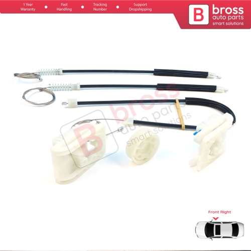  Window Regulator Repair Kit Front Right for Vauxhall Opel Astra J P10 MK6 2009-2016 4/5 Door 13350759