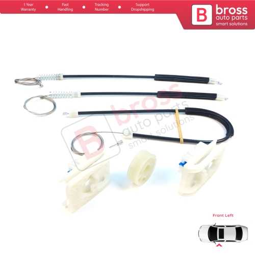 Window Regulator Repair Kit Front Left for Vauxhall Opel Astra J P10 MK6 2009-2016 4/5 Door 13350757
