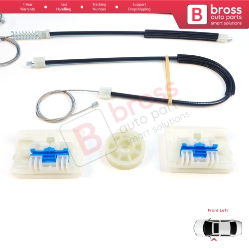 Window Regulator Repair Kit Front Left for Vauxhall Opel Astra J P10 MK6 2009-2016 4/5 Door 13350757