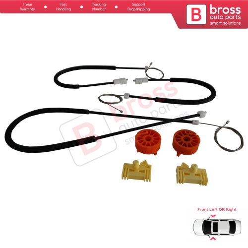 Power Window Regulator Repair Set Front Left or Right for Citroen C3 Pluriel MK1 Convertible 2003-2010 9221P1 9222N9