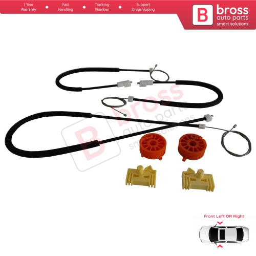 Window Regulator Repair Kit Front Left or Right Door for Citroen C3 Pluriel Cabrio 2003-2009