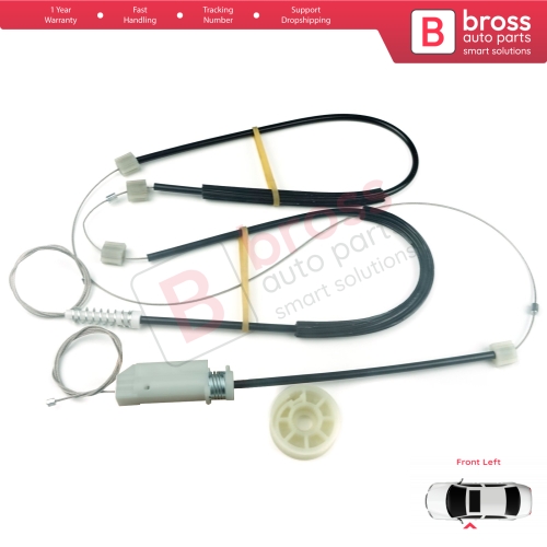 Window Regulator Repair Kit Left for Audi TT MK2 8J3 8J9 2006-2014 2-Door Coupe Convertible 8J0837461