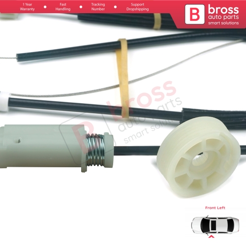Window Regulator Repair Kit Left for Audi TT MK2 8J3 8J9 2006-2014 2-Door Coupe Convertible 8J0837461