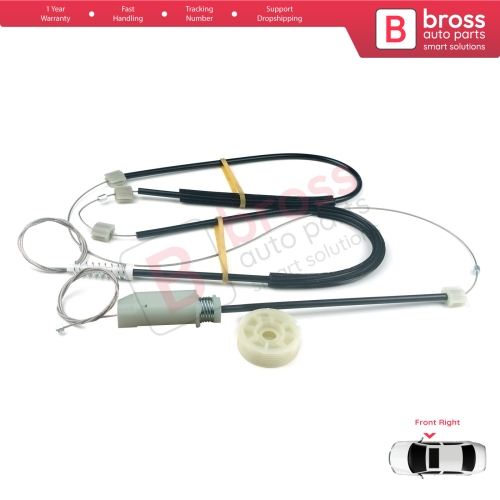 Window Regulator Repair Kit Right for Audi TT MK2 8J3 8J9 2006-2014 2-Door Coupe Convertible 8J0837462