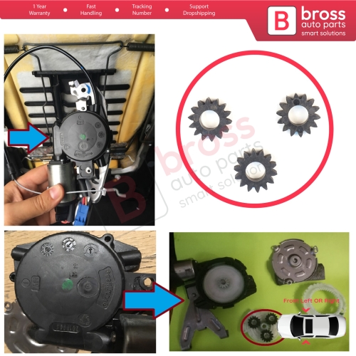 Front Seat Lumbar Support Motor Repair Gears for VW Golf MK5 Plus Passat B6 CC Schukra 2010002F