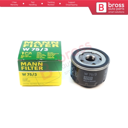 Oil Filter Genuine MANN W75/3 W 75/3 7700274177 for VAZ Lada Largus K7M K4M 2012-On 5-Door Station Wagon Van Cross