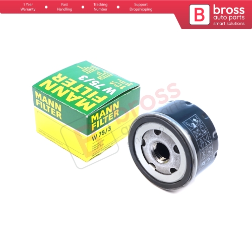 Oil Filter Genuine MANN W75/3 W 75/3 7700274177 for Mitsubishi Carisma Space Star Suzuki Grand Vitara Jimny Samurai