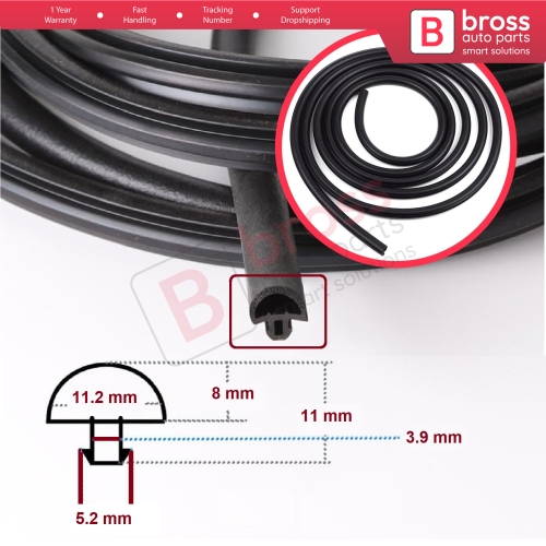 Sunroof Weatherstrip Lid Rubber Seal for Nissan 240SX MK2 S14 Silvia X-Trail MK2 T31 91246-65F10