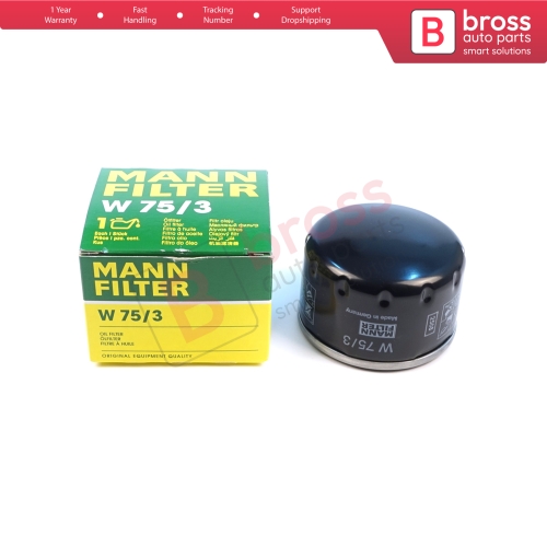 Oil Filter Genuine MANN W75/3 W 75/3 7700274177 for Vauxhall Opel Arena Movano A X70 Vivaro A X83